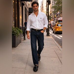 Vintage Coach Black Burnished Cowhide Leather Belt Made in USA Men’s 30 / 75 cm